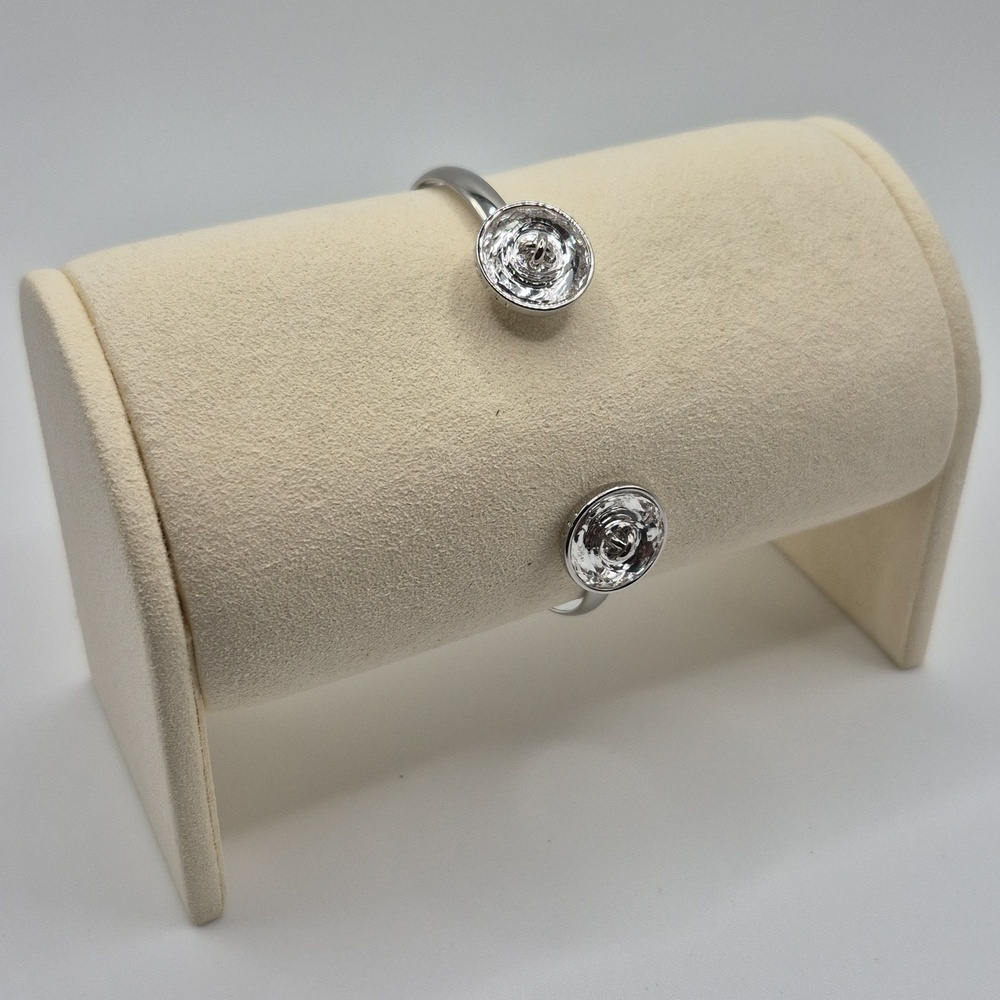 Ted Baker Katrina Big Button Swarovski Crystal Silver Cuff